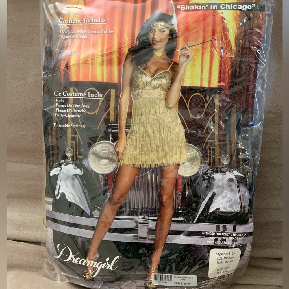 DreamGirl Shakin in Chicago Flapper Dress Halloween Costume - Size Medium